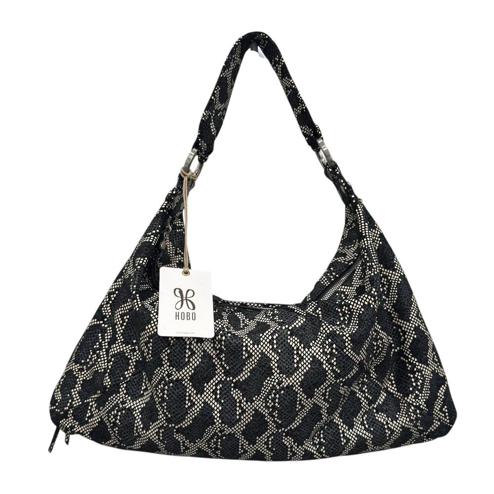HOBO Paulette Leather Hobo Shoulder Bag Pixel Exotic NWT $328 with Dustbag